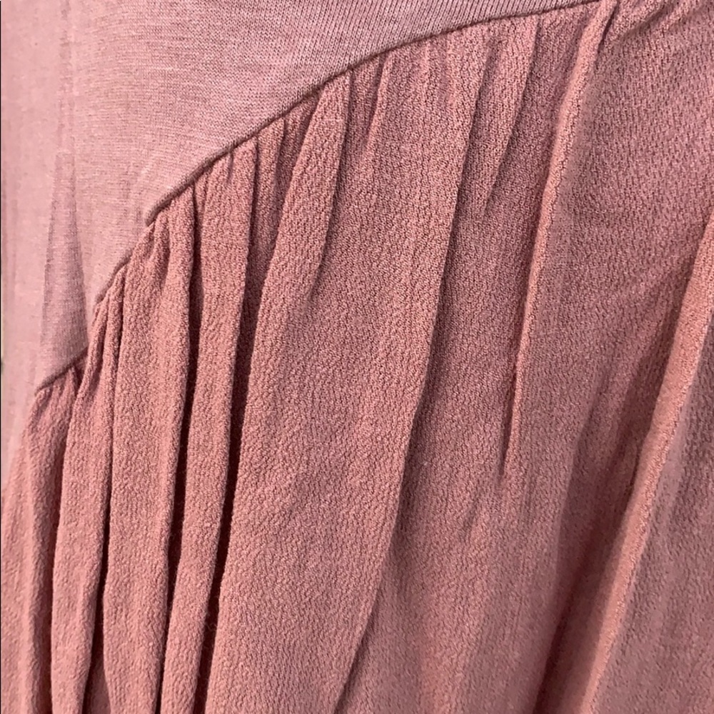 MAUVE BABYDOLL STRAP DESIGN FLOWY TUNIC TOP - Picture 5 of 9